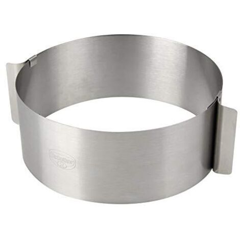 Dr. Oetker Varino Anello per Torta 16-30 cm, Acciaio Inossidabile, Argento, 16 cm (1/4)