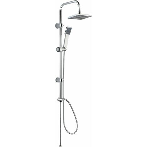 EISL EASY ENERGY DX12004-A, colonna doccia senza miscelatore, doccia con ampio getto a pioggia (170 x 170 mm) e doccetta, colonna doccia, ideale per il retrofit (1/6)