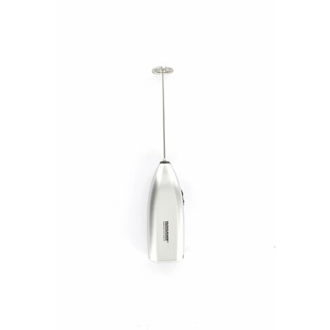 Fackelmann Frullino montalatte a immersione, montalatte elettrico, schiuma latte, cappuccinatore funziona a batteria e Mini Frusta in Acciaio inox per latte, cappuccino, caffè, 20,5 x 3,8 cm