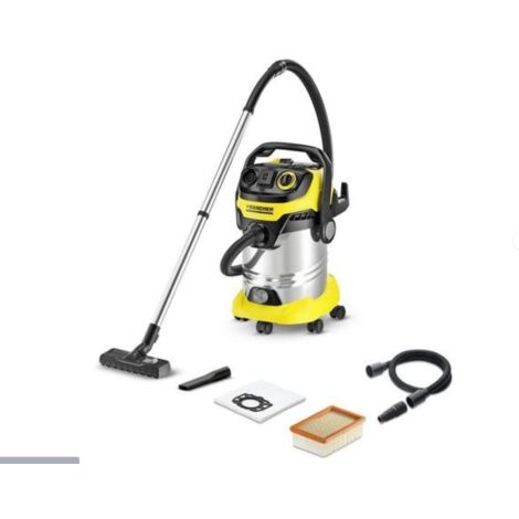Karcher 1.628-361.0, WD 6 PS V-30/8/35/T Aspirapolvere a Secco/Bagnato, Serbatoio in Acciaio Inox da 30 l, 1300 W (Presa Portatile e Funzione soffiaggio), Standard
