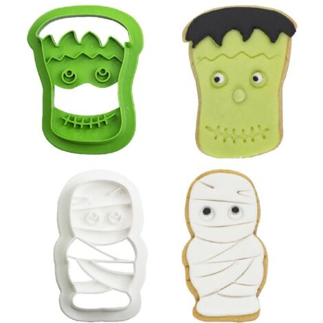 Decora 0255092 Set 2 Tagliapasta Monsters, In Plastica, Il Kit Ideale per Creare Decorazioni in Pasta di Zucchero o di Gomma, Made in Italy, Design originale. Confezione da 2 pezzi. (1/4)