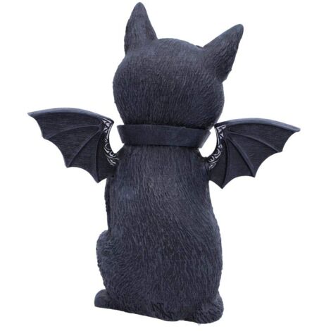 Statuetta Gatto Alato Malpuss Nemesis Now - Design Gotico Con Teschi E Lune, 10 Cm In Resina