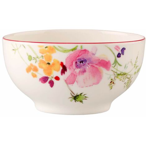 Villeroy & Boch - Scodella Mariefleur Basic, Scodella Rotonda in Porcellana Premium con Decoro Floreale, Lavabile in lavastoviglie, 750 ml (1/4)