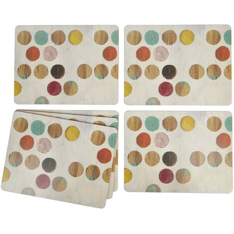 Creative Tops Wine Premium - Set di 6 tovagliette all'americana con retro in sughero, Legno, Multicolore, Medium Placemats