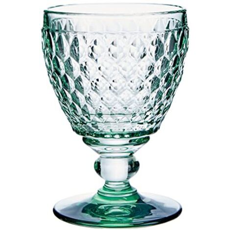 Villeroy & Boch Boston Coloured Calice Vino Bianco, Vetro Cristallo, Verde, 12 cm (1/4)