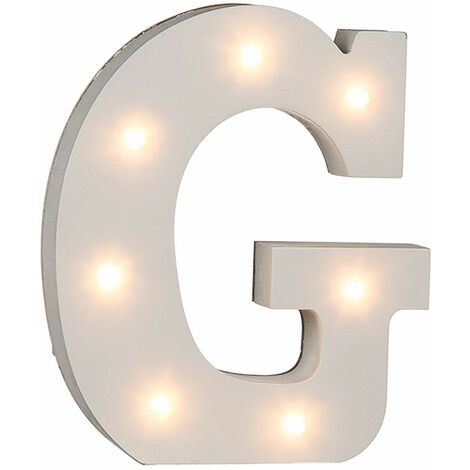 Lettera F Lampada Out of the Blue, in legno, con 7 LED decorazione interna (1/3)