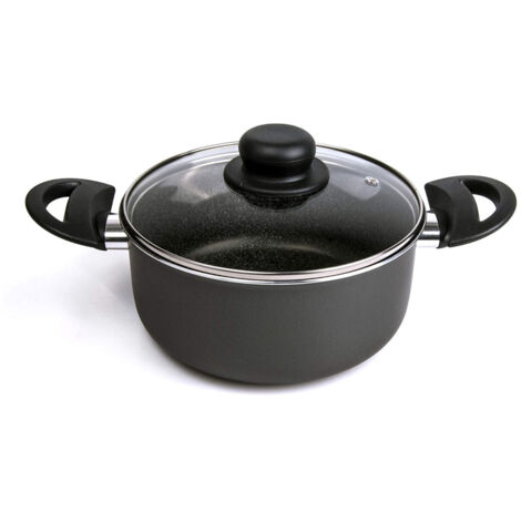 ALLUFLON Tradizione Italia Casseruola, Alluminio, Nero, 18 cm (1/5)