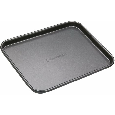 MasterClass Teglia rettangolare per biscotti Crusty Bake, antiaderente, in acciaio al carbonio, grigio, 24 x 17,7 x 1,5 cm (1/4)