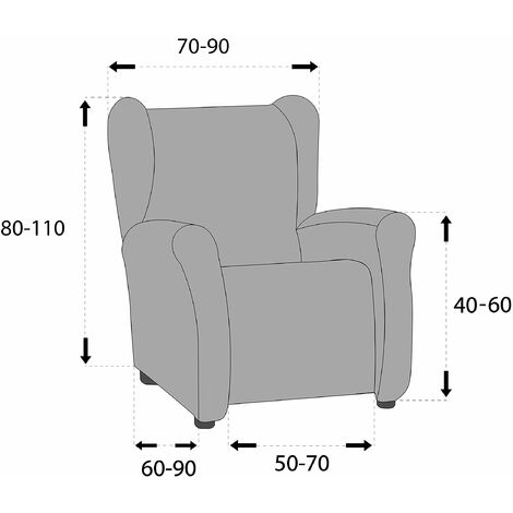 Martina Home Emilia Custodia Copripoltrona, Tessuto, Tegola, 33 x 8 x 42 cm