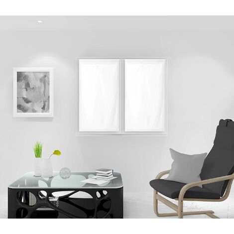 Soleil d'ocre Tenda Finestra, Poliestere, Bianco, 45 x 90 cm