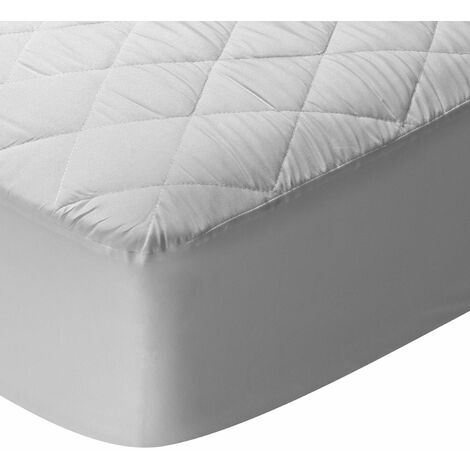Pikolin Home - Coprimaterasso imbottito, in fibra, impermeabile, antiacaro, 180 x 190/200 cm, colore bianco, letto da 180