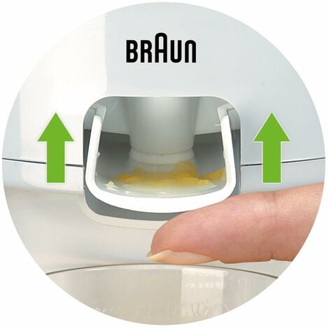 Braun CJ3050WH Spremiagrumi, Avvio e Arresto Automatici, Base  Antiscivolo,Coperchio di Protezione, Sistema Direct Serve,Antigoccia,  Sistema a Pressione, Bianco : : Casa e cucina