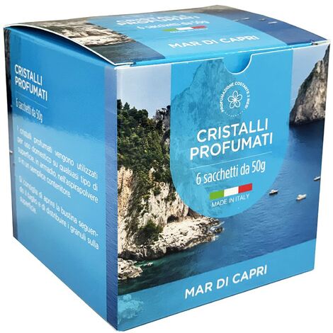 Granuli Profumati per aspirapolvere - Cristalli per ambiente - Scatola da 6 bustine da 50gr (Mar di Capri) (1/4)