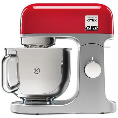 Kenwood KMX750RD KMIX Impastatrice Planetaria con Ciotola con Manico in Acciaio 5L, 3 Ganci di Miscelazione, Potenza 1000W, Personalizzabile con Oltre 20 Accessori Acquistabili Separatamente, Rosso