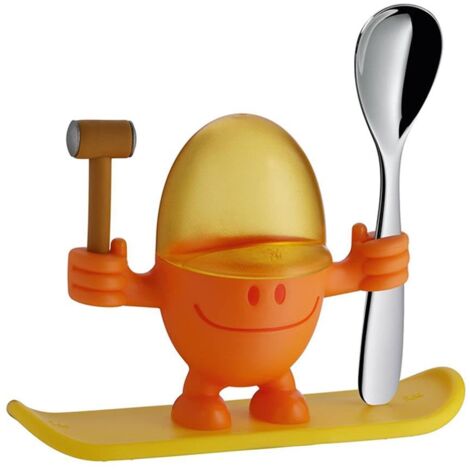 WMF Portauovo McEgg Bimbo con Cucchiaio Acciaio Inox, Plastica, Arancione (1/4)