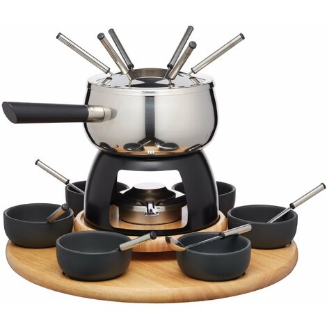 MasterClass Artesà Set de Fondue de Acciaio inox e ceramica con fuoco de Gel per 6 persone (1/5)