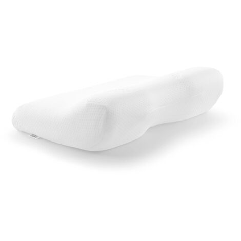 Coppia Cuscini Per Letto In Memory Foam MED Cervicale Federa ALOE VERA Lavabile