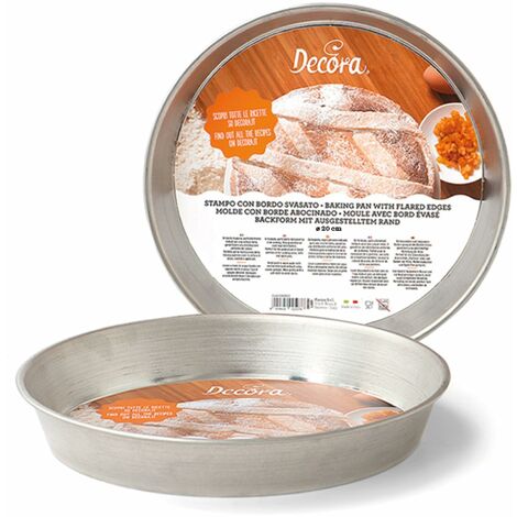 Decora, 0060820 Ruoto per Pastiera Ø 20 x 4 h cm, In Banda Stagnata, Distribuisce il Calore in Maniera Uniforme, Ideale per Cotture Lente, Made in Italy (1/5)