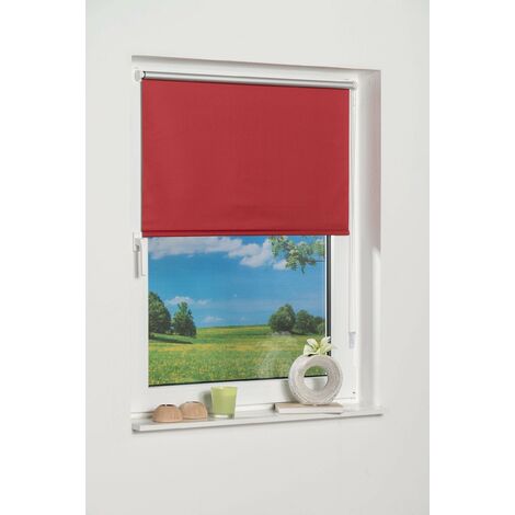 K – Home 238154 – 3 Klemmfix Mini tenda avvolgibile oscurante, plastica,  Tessuto, rosso, 70 x 150 cm
