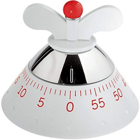 Alessi A09 W Kitchen Timer Contaminuti, Resina Termoplastica, Bianco, Unica (1/4)