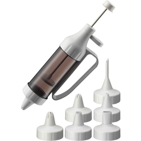 ORIGINAL KAISER 769066 Siringa da pasticciere in plastica, utilizzabile con una mano sola, 7 beccucci (1/4)