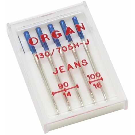 alfa-organ aghi per macchina da cucire, jeans nº90 Nº100, Acciaio Inox