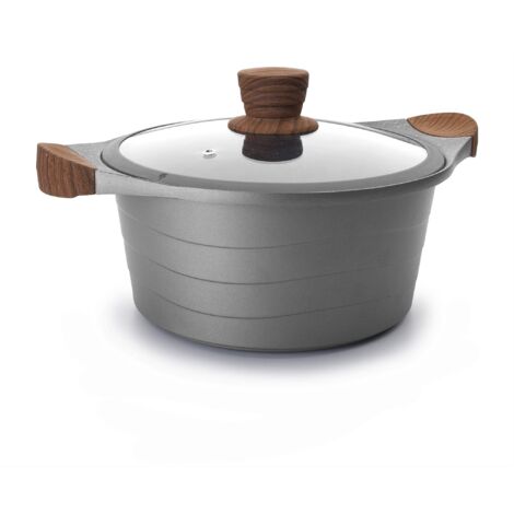 casseruola in alluminio pressofuso 28 cm + coperchio - 27328 - lacor (1/5)