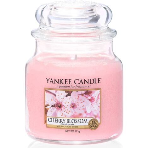 Yankee Candle Candela profumata in giara media Fiore di ciliegio Durata Fino a 75 Ore