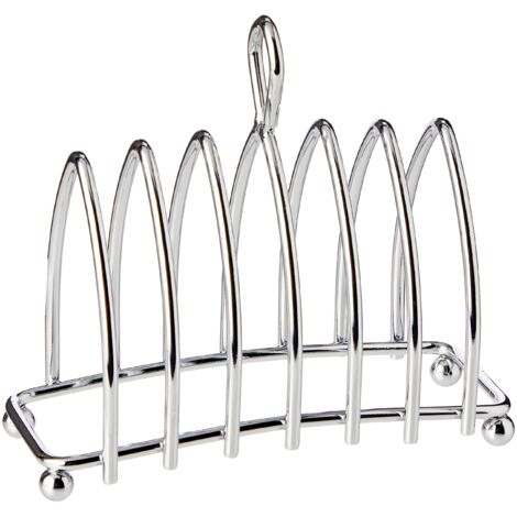 KitchenCraft Portatoast per 6 Fette di Pane Tostato con Finitura Cromata, Metallo, 16 x 15 x 7 cm (1/3)