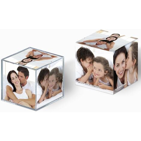walther design cubo fotografico 8,5 x 8,5 cm in vetro artistico cubo  fotografico MW100A