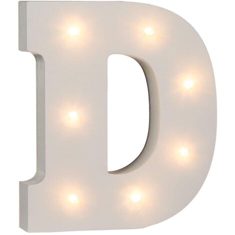 Out of the blue, Lettera luminosa, D, in legno, con 7 LED (1/2)