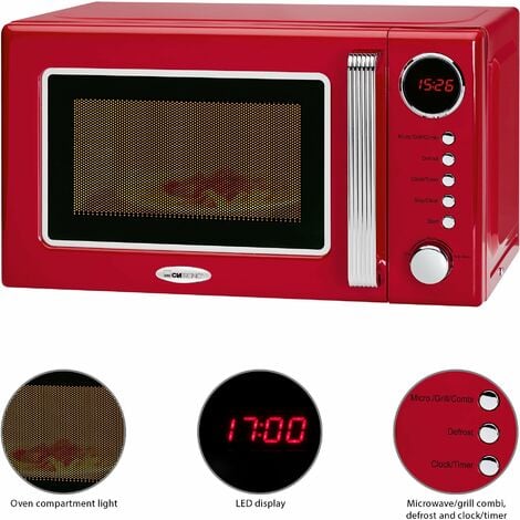 Clatronic MWG 790 Forno a microonde/44 cm/Timer/Rosso Rot
