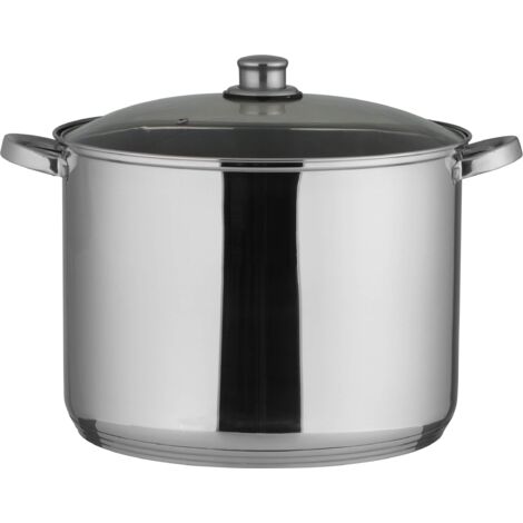 Axentia 128014 Pentola Universale con Coperchio, 20 L, Acciaio Inox, Argento, 32 cm (1/4)