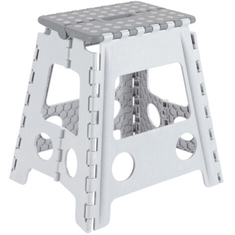 Sgabello Pieghevole Piccolo 22,9 Cm | Portatile E Antiscivolo | Capacità 113 Kg | Per Adulti E Bambini