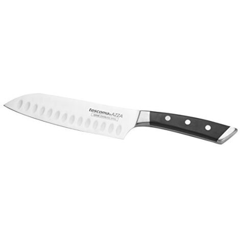 Tescoma Azza Santoku Coltello Giapponese, Acciaio Inossidabile, Grigio/Nero, 18 cm