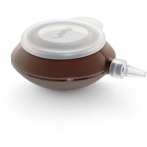 Lékué Decopen, Penna per decorare, 4 bocchette, in silicone, colore: Marrone (1/5)