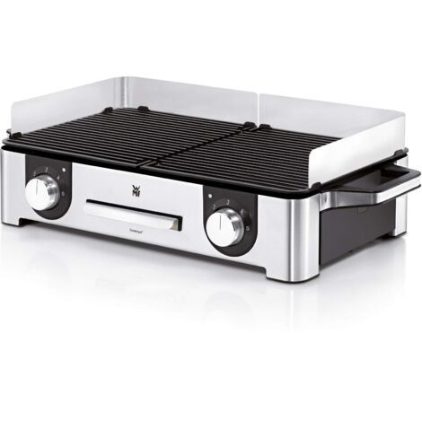 WMF 04.1528.0011 GRIGLIA PER ESTERNO E GIARDINO, 2400 W, Acciaio 18/10, Argento, Compatto