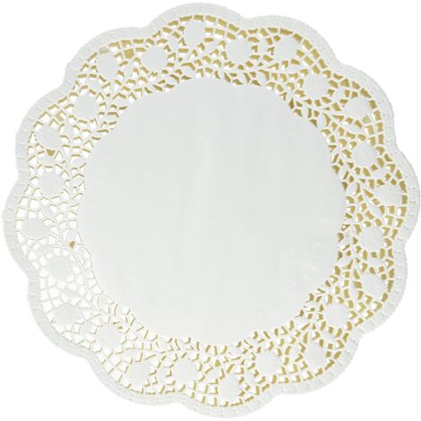 Papstar 18270 - Sottotorta Rotondo in Carta, ø 30 cm, 250 Pezzi, Colore: Bianco (1/2)