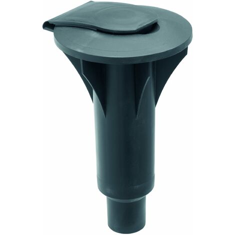 Brabantia - Tubo per Cemento - Plastica Resistente Agli Agenti Atmosferici - Facile da Installare - Cappuccio Richiudibile - Perfetto per Stendiombrello Topspinner e Lift-O-Matic - Black - Ø 45mm