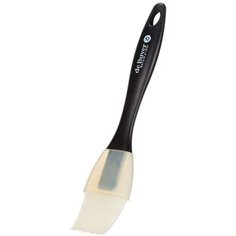 De Buyer Pennello in Silicone da Pasticceria, Nero, Lunghezza cm 19, larghezza cm 3.8 (1/4)
