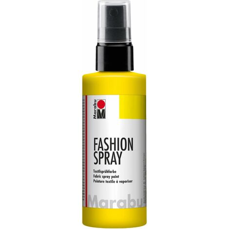 Marabu - Vernice per stoffa con erogatore spray, 100 ml, colore giallo (Sunshine Yellow)