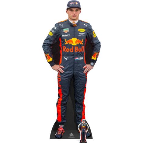 STAR CUTOUTS Ltd CS667 Max Verstappen con Mini Supporto in Omaggio, Perfetto per Compleanni, Regali, Feste e Fan, Cartone, Lifesize (1/4)
