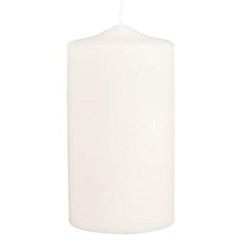 Rayher 3140596 - Candela a pilastro, rotonda, lunghezza 20 cm, diametro 7 cm, 100% paraffina, marchio di qualità RAL, candela rotonda, per battesimo, comunione, per decorare e fai da te (1/3)