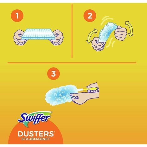 Swiffer Duster Piumini Catturapolvere, 1 Manico Ergonomico e 15 Piumini  Duster, Cattura e Intrappola Polvere e
