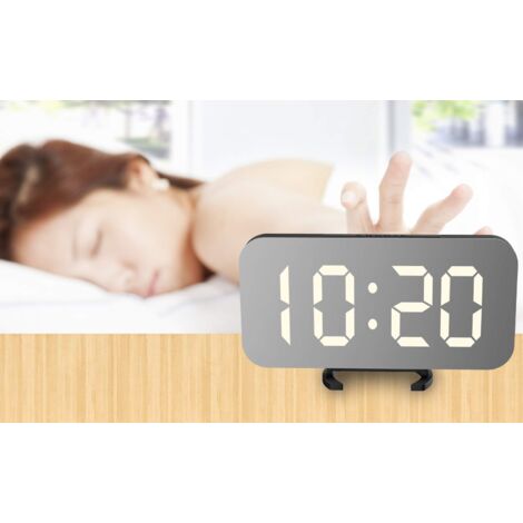 Mee 2ou Sveglia Digitale LED Da 9″ – Doppia Sveglia, Termometro, Luce Notturna Regolabile 5 Livelli, Display Con Data E Giorno, Da Tavolo O Parete, Per Camera E Ufficio