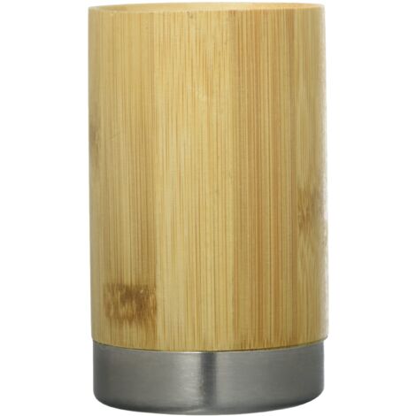 Set Scopino Per WC Axentia In Bambù - Design Moderno Con Portascopino - Foto 3