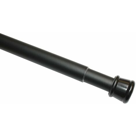 Bastone per tende in ferro nero opaco fino a 200 cm di lunghezza