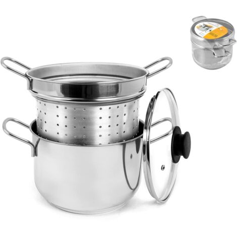 Royal Norfolk Cuocipasta Inox, con Coperchio, 20cm