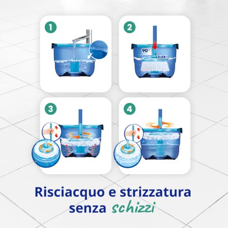 Kit Scopa A Microfibra Con Secchio Centrifuga - SPONTEX Express System+ Compact - Foto 3