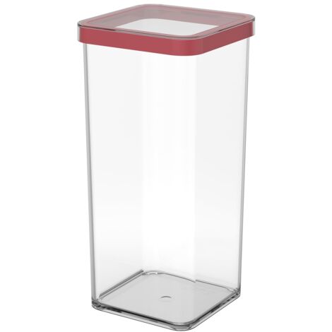 Scatola Hermetica Rotho Loft - 1 Litro, Quadrata, Con Guarnizione, Senza BPA, Per Alimenti, Trasparente/Bianco - Foto 9